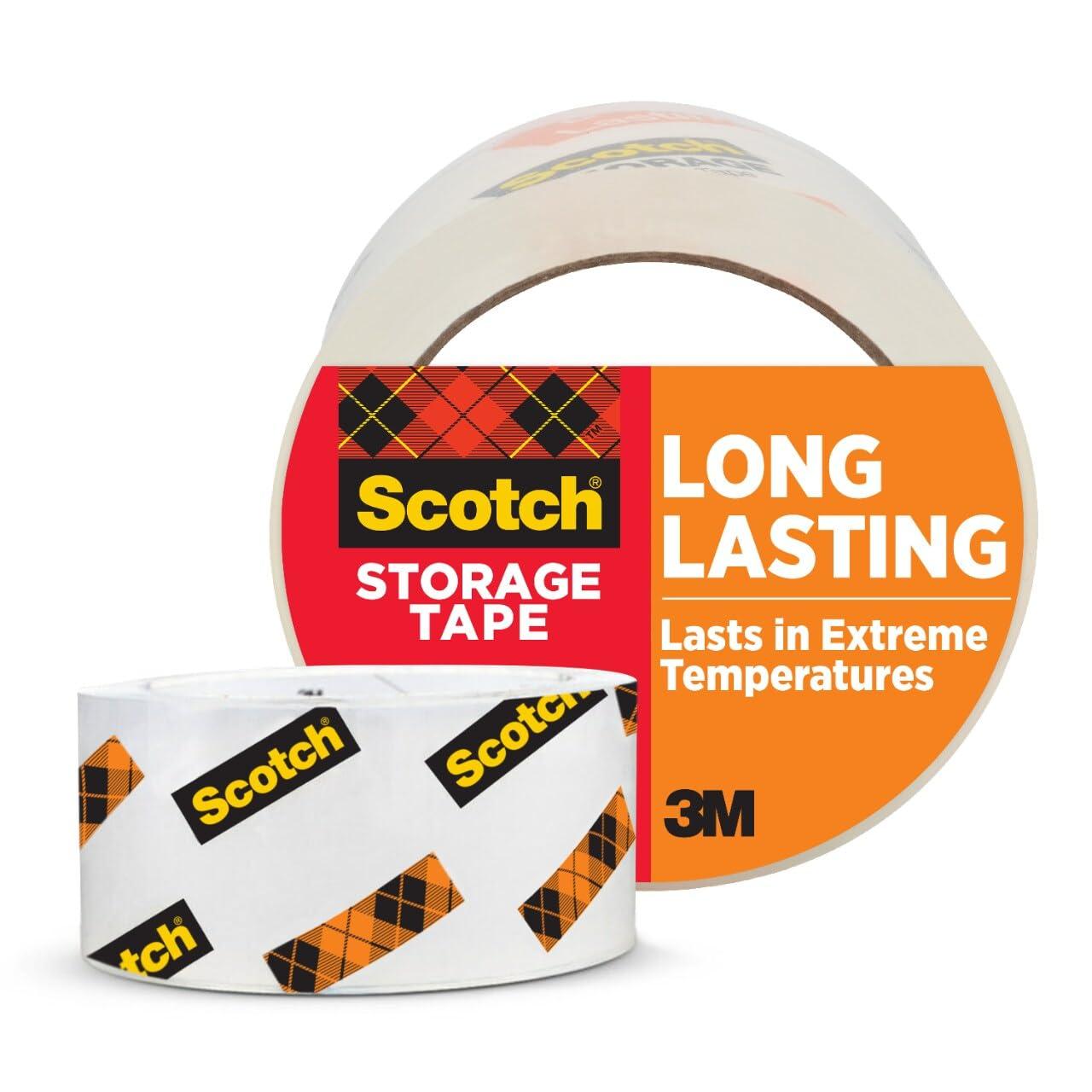Scotch Long Lasting Storage Packing Tape, Clear, 1.88 in x 54.6 yd image