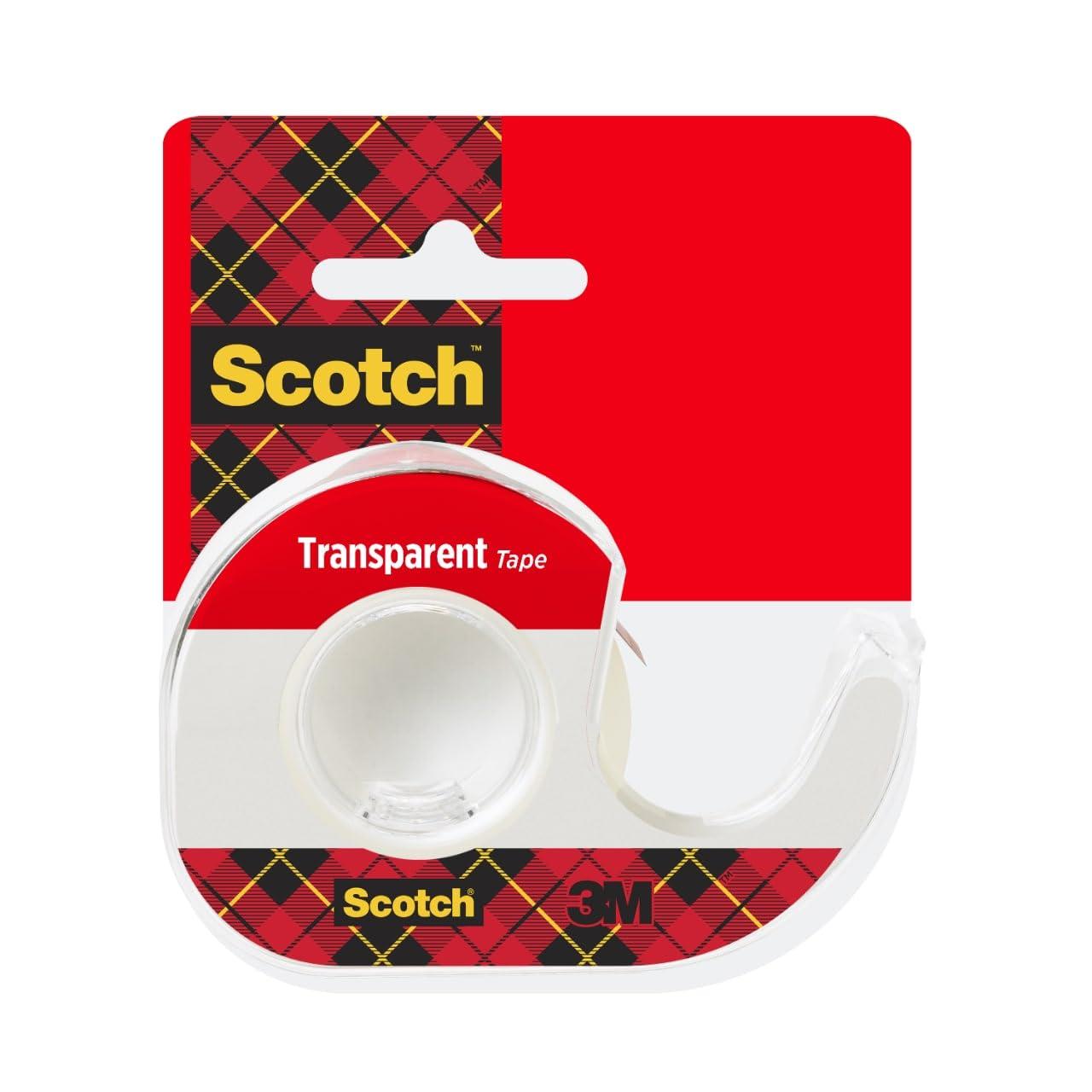 Scotch Transparent Tape,1 Dispensered Roll, 1/2 in x 1000 in, (174) image