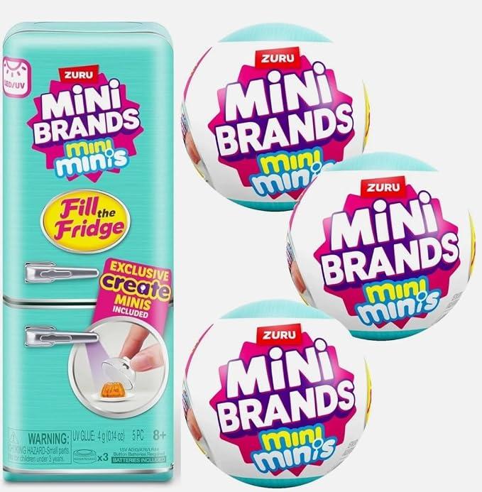 Zuru Mini Minis Refrigerator + 3 Capsules, Fill The Fridge Set, Mini Brands image