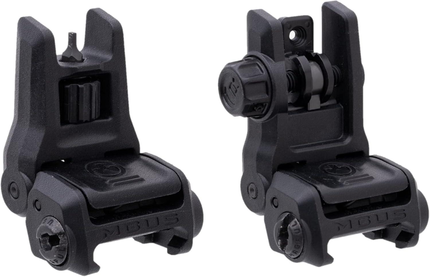 Magpul MBUS 3 Front & Rear Sight Set Fits Picatinny Rail, Black, MAG1166-MAG1167