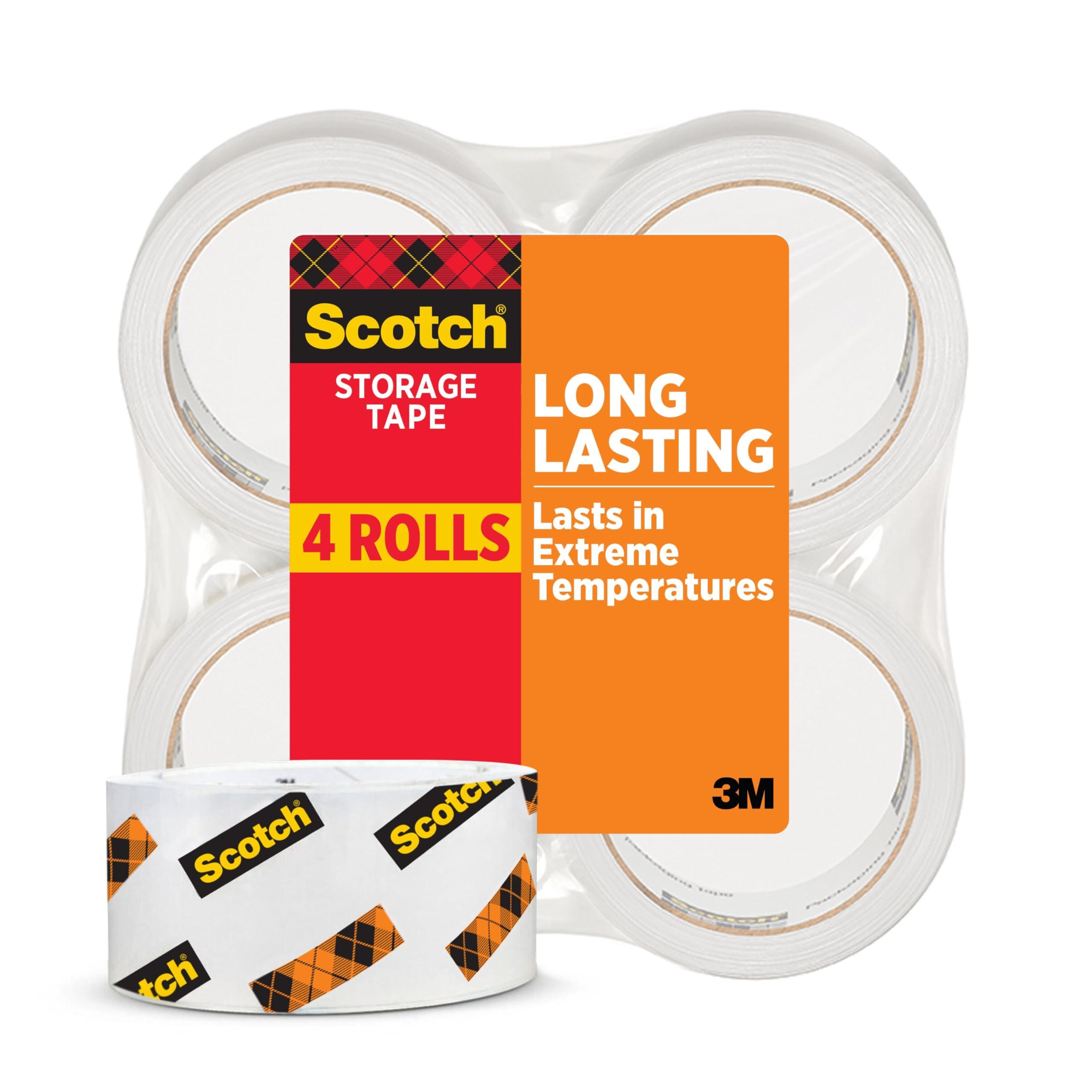 Scotch Long Lasting Shipping and Storage Tape with Dispenser, 1.88 in. X 54.6 Yd., 4 -Pack image
