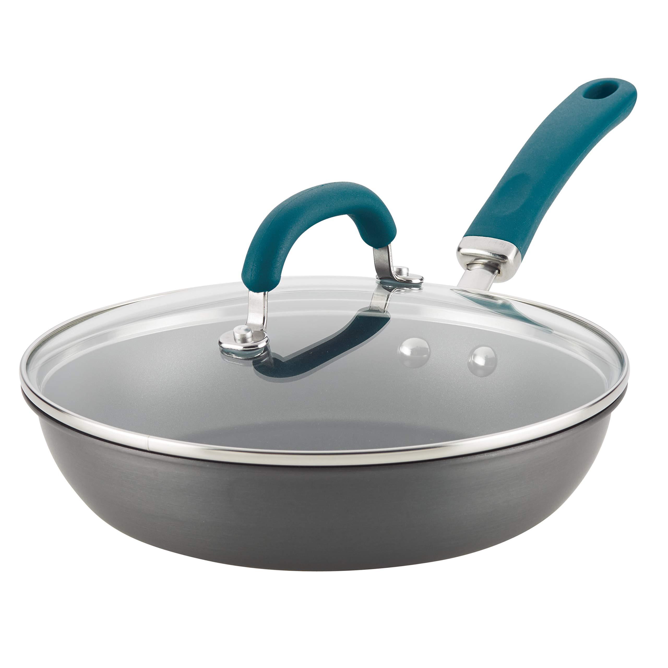 Rachael Ray Create Delicious Deep Hard Anodized Nonstick Frying Pan / Fry Pan / Hard Anodized Skillet - 10.25 Inch, Gray image