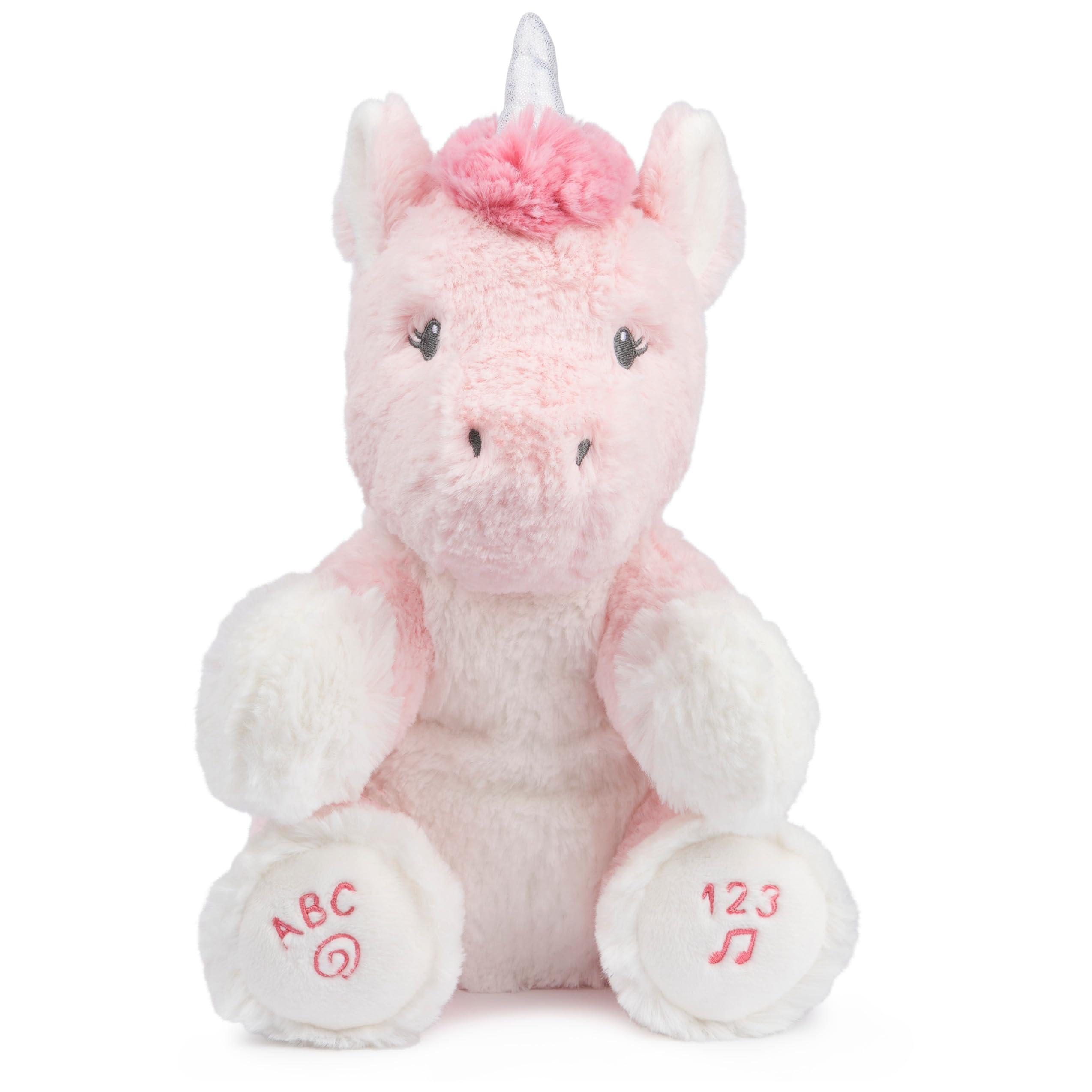 GUND Baby Alora The Unicorn Animated Plush, Singing Stuffed Animal Sensory Toy, Sings ABC Song and 123 Counting Song, Pink, 11" image