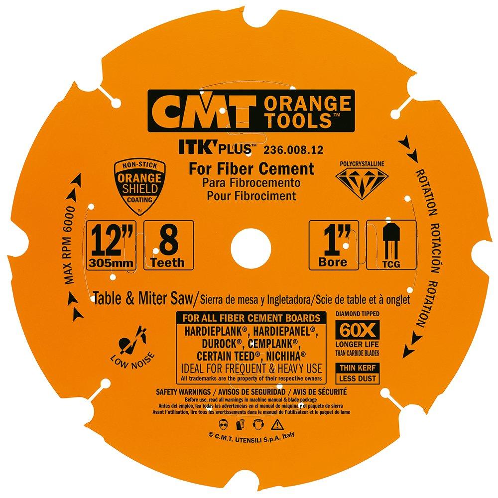 CMT 236.008.12 12-Inch Diameter 8 Teeth 1-Inch Bore Industrial Diamond Saw Blade