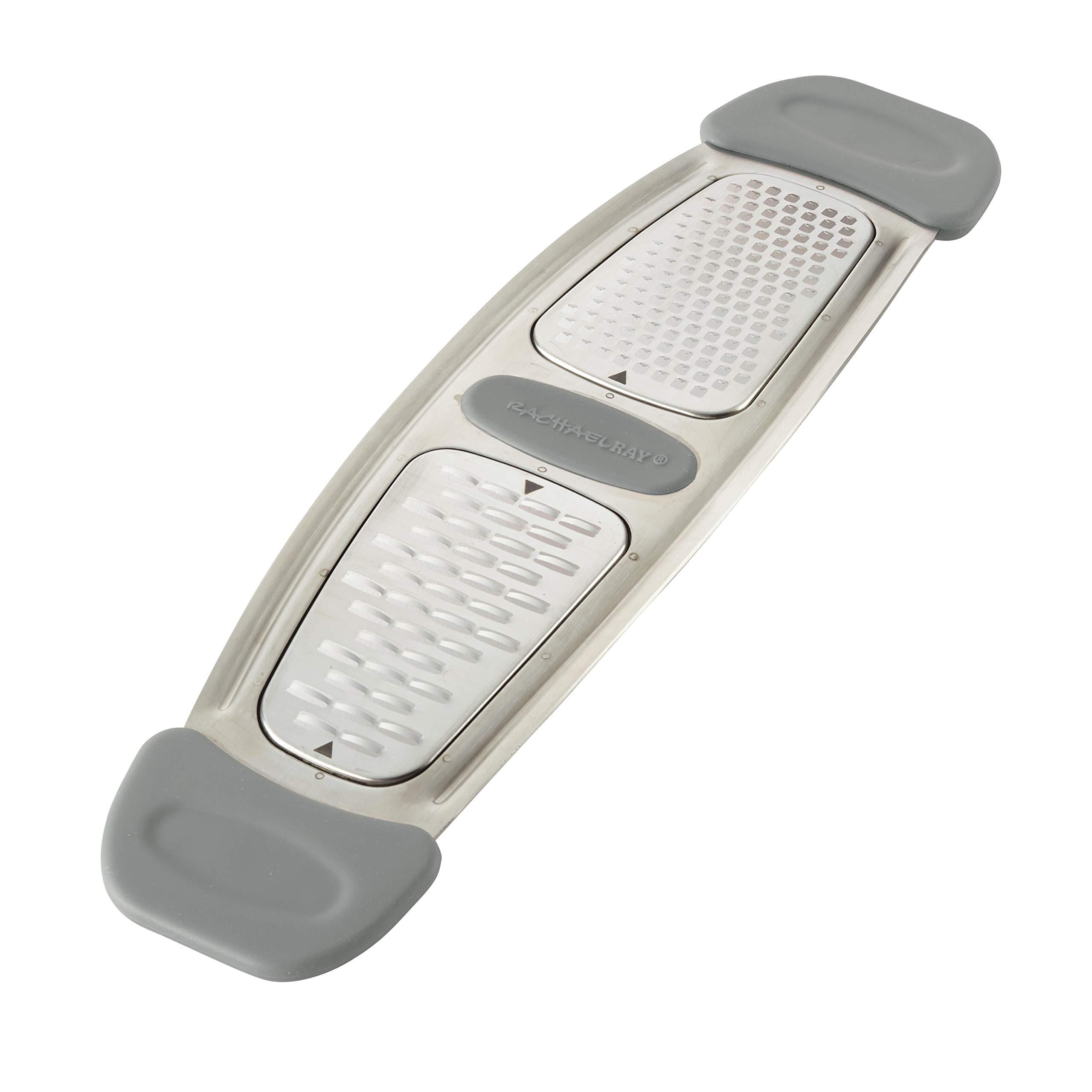 Rachael Ray Tools and Gadgets Stainless Steel Multi Grater for Cheese, Ginger, Garlic, and more, Gray image
