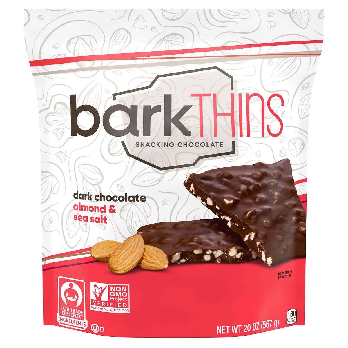 barkTHINS Bark Thins Almond Snacking Chocolate Dark Dark Chocolate 20.0 Ounce image