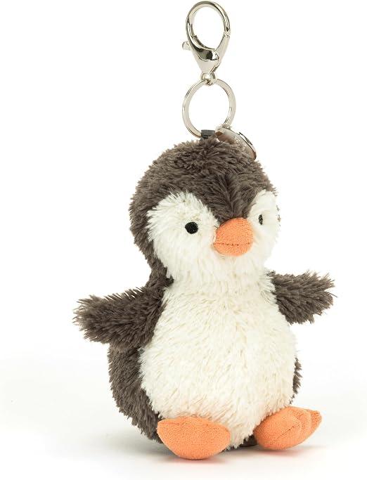 Jellycat Peanut Penguin Bag Charm, 4.5 inches - Bird Plush Keychain - Great Gift Idea