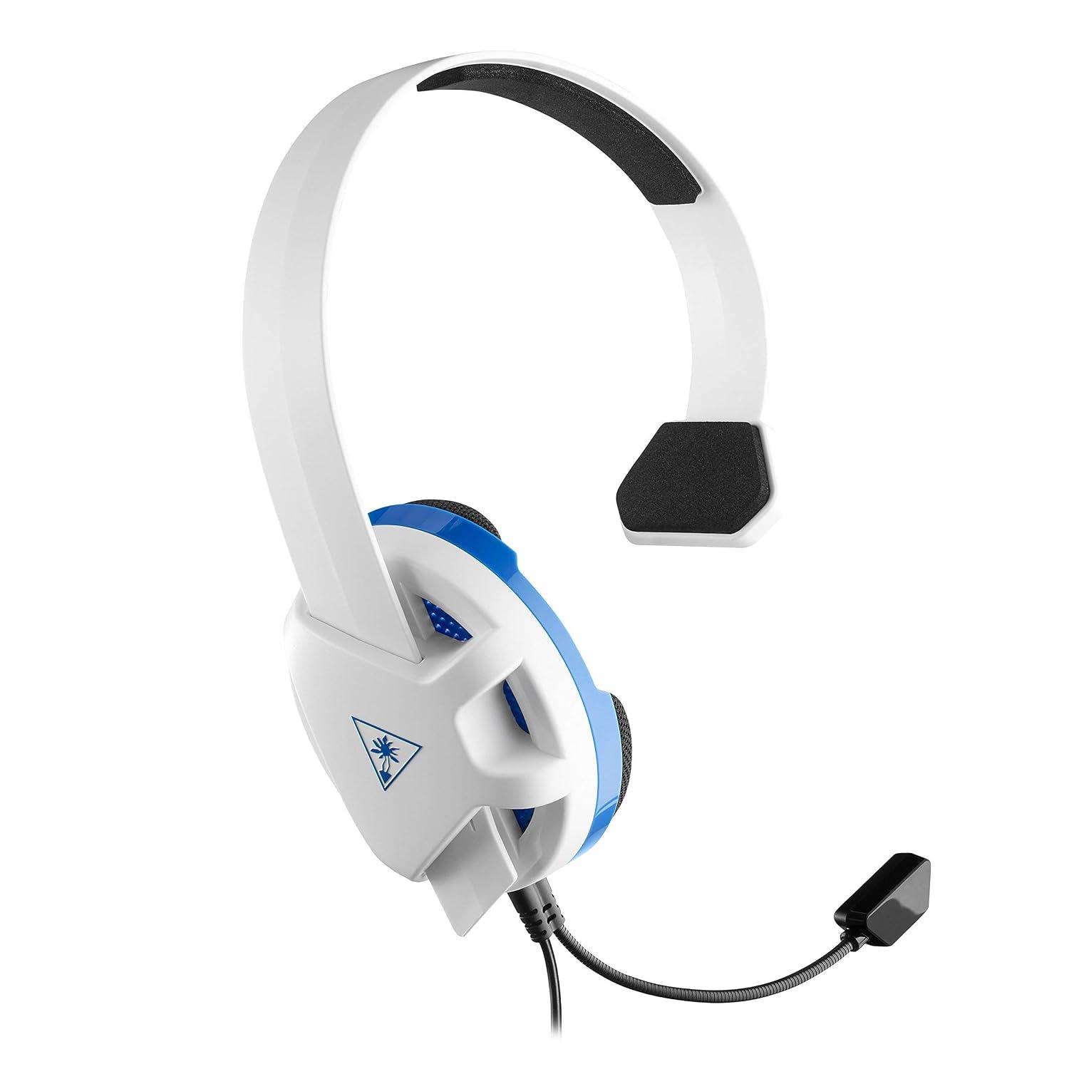 Turtle Beach Recon Chat PlayStation Headset - PS5, PS4, Xbox Series X, Xbox Series S, Xbox One, Mobile & PC with 3.5mm - Glasses Friendly, High-Sensitivity Mic, White image