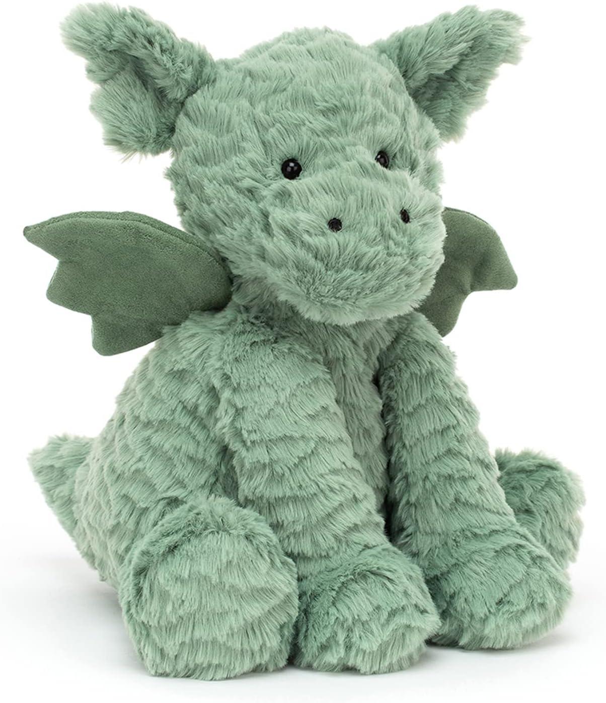 Jellycat Fuddlewuddle Dragon Stuffed Animal, 9 inches - Mythical Plush Toy - Classic Children's Gift image