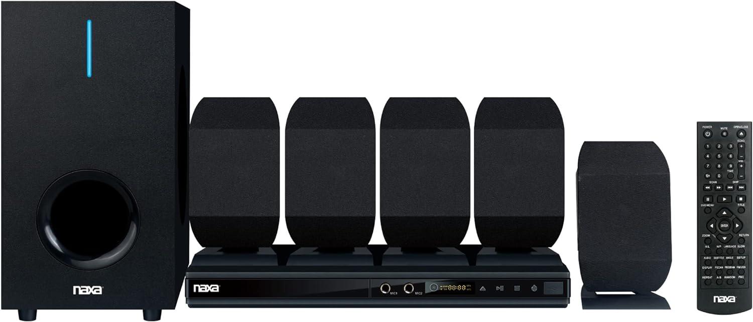 Naxa Electronics ND-864 5.1 Channel High-Powered Home Theater DVD & Karaoke Speaker System image