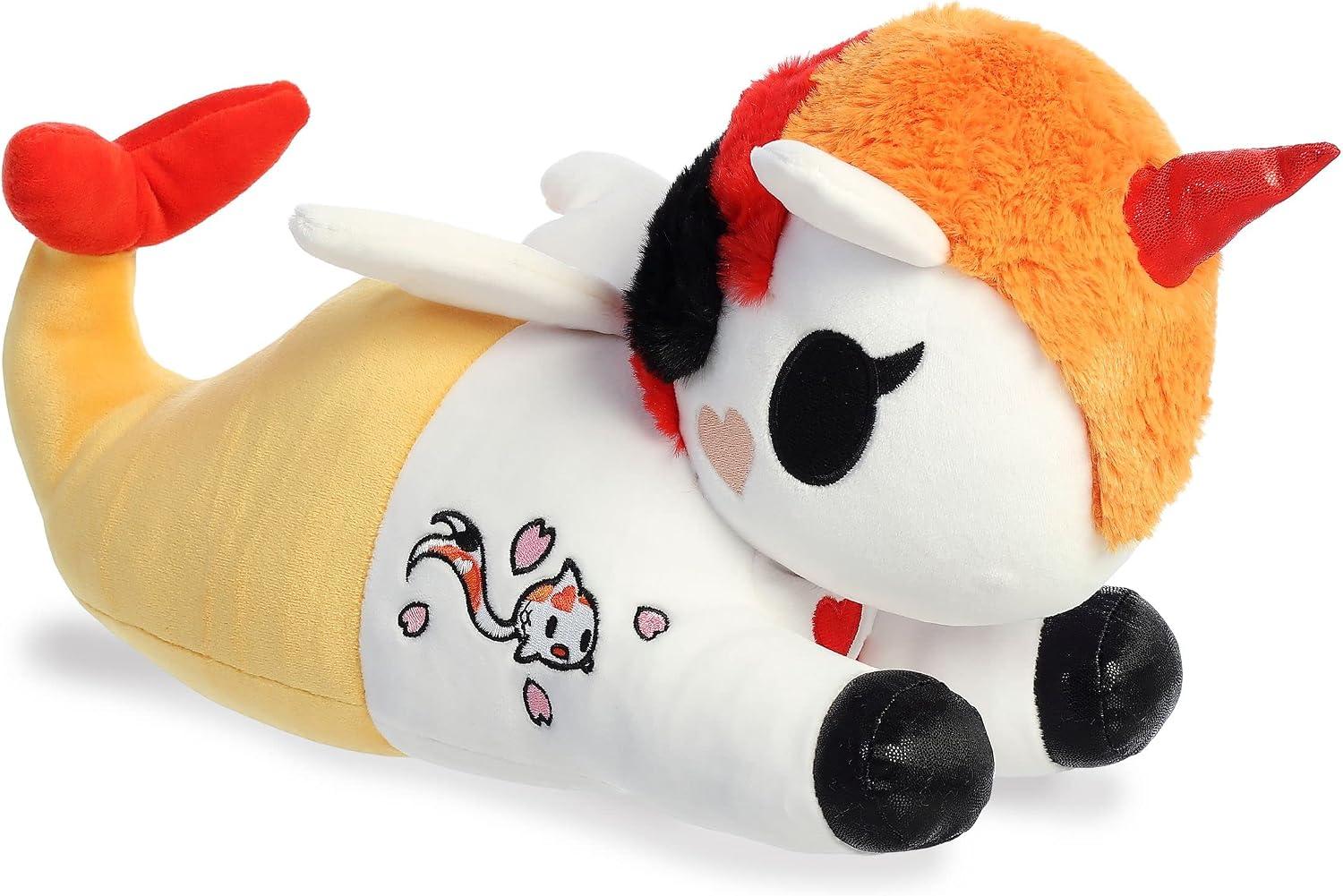 Aurora® Enchanting ©Tokidoki Squishy Jade Stuffed Animal - Bright & Colorful Design - Showpiece Plush - Orange 13 Inches image