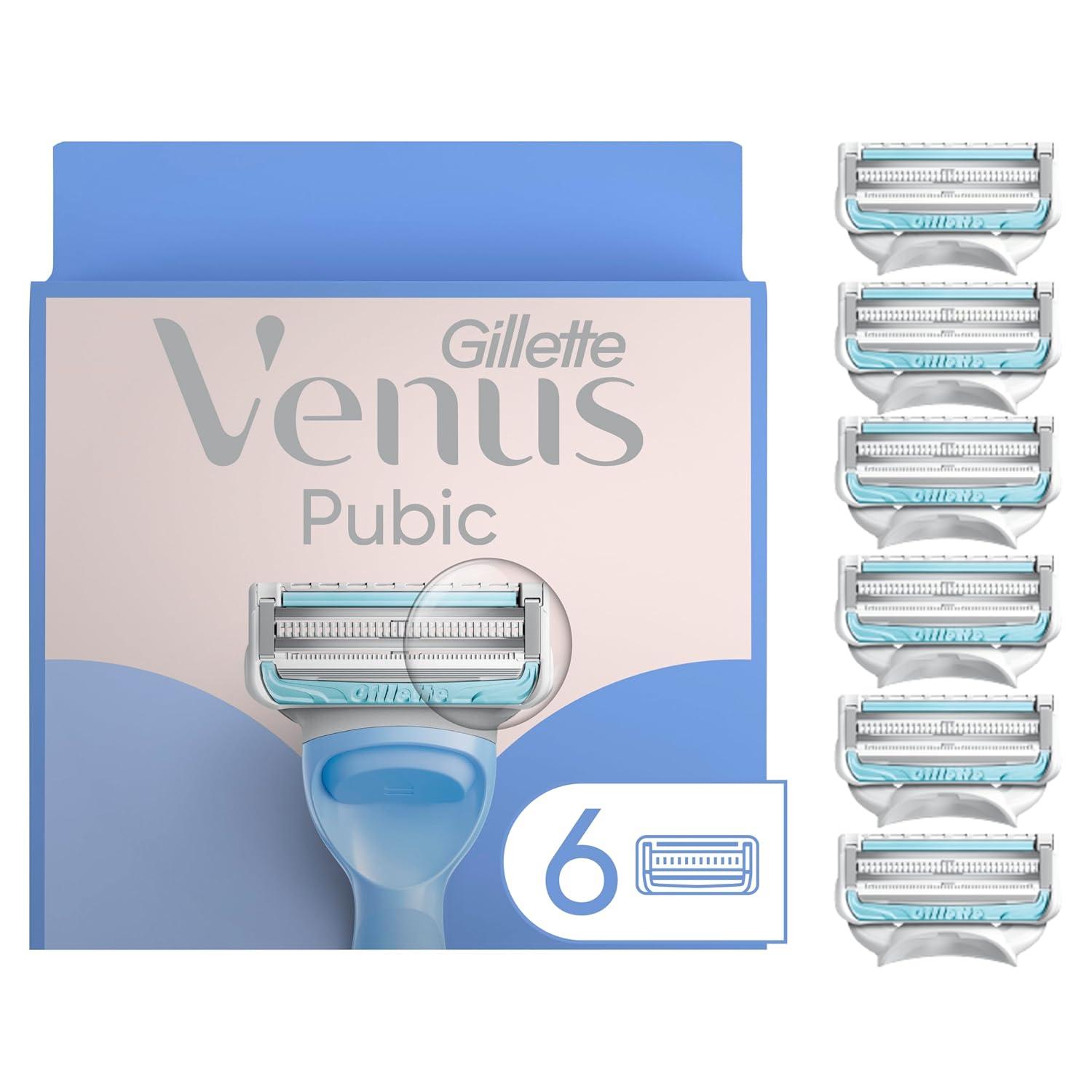 Gillette Venus Intimate Grooming Razors for Women, 6 Razor Blade Refills, Bikini Razors for Women image