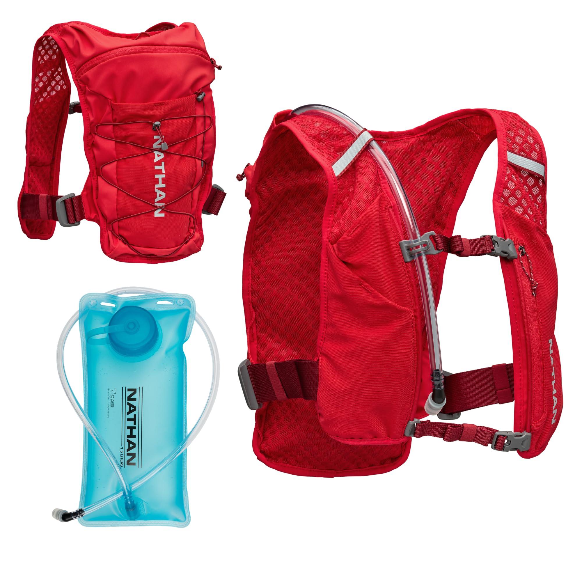 Nathan QuickStart Hydration Pack Vest with Bladder or flasks, Storage Pockets, Breathable Moisture-Wicking Fabric, Adjustable Straps for Running, Hiking, Walking, Marathons, Obstacle Races (B0DSYY2SGD) image
