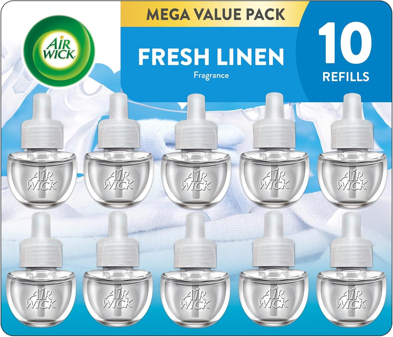 Air Wick Plug In Refills with Essential Oils, Fresh Linen, 10 count image