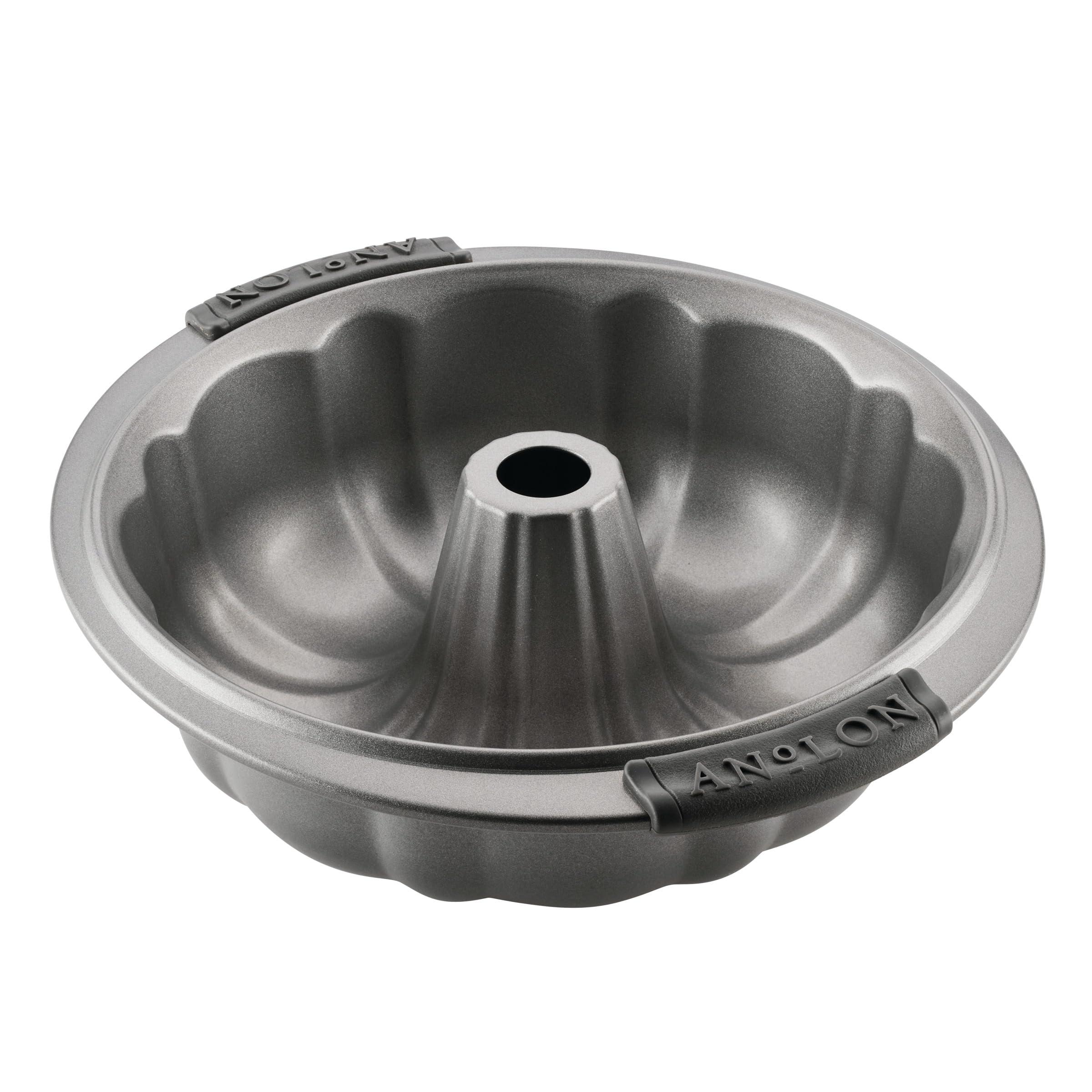 Anolon Advanced Nonstick Fluted Mold Baking Pan, 9.5 Inch, Gray, Carbon Steel image