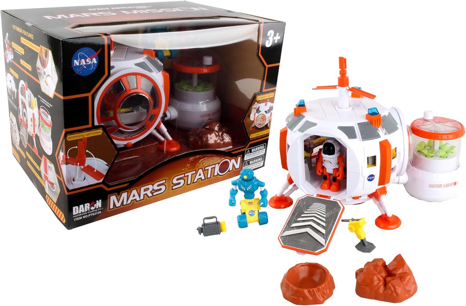 Daron Space Adventure x Mars Mission: Mars Space Station w/Astronaut, Robot & Accessories/Lights & Sounds image