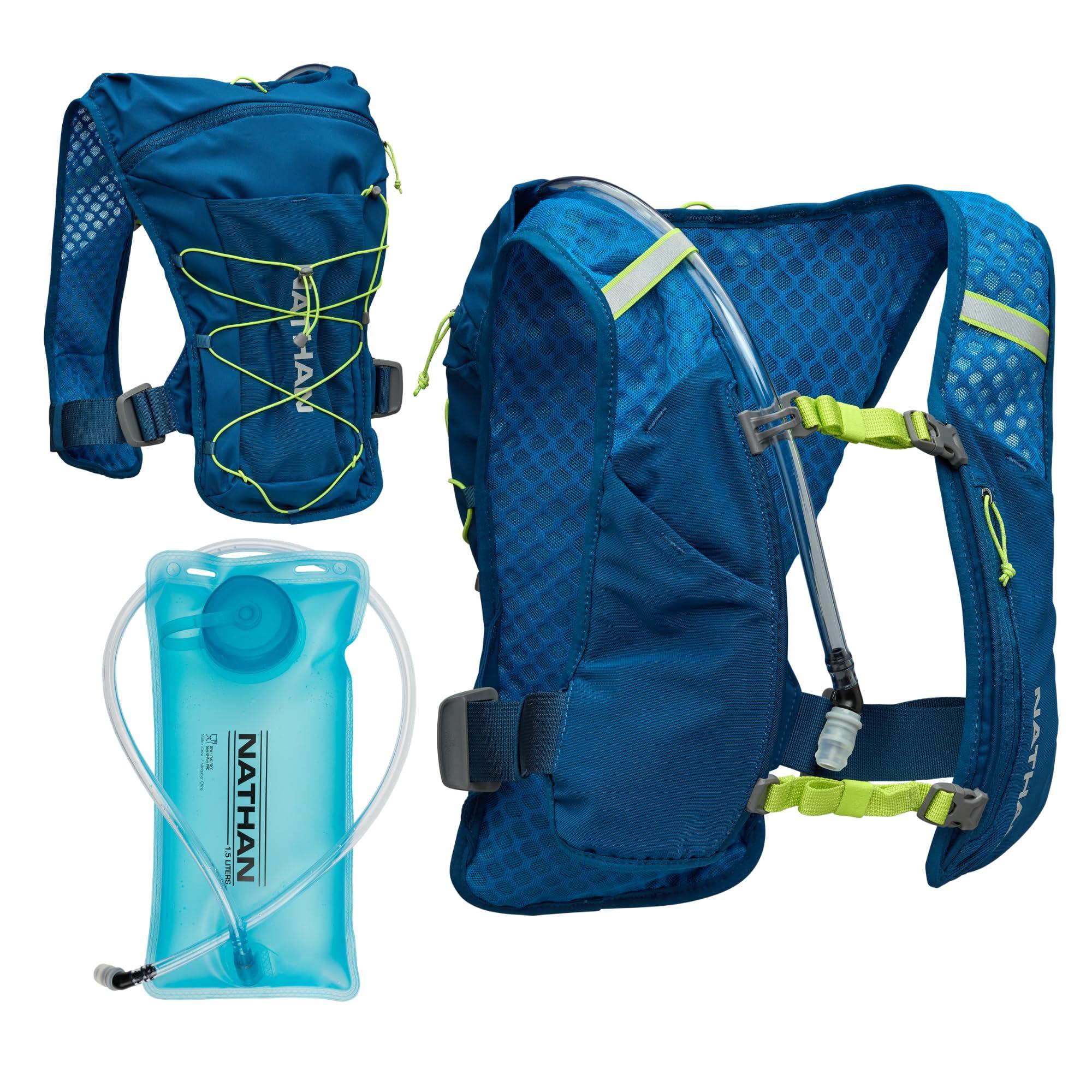 Nathan QuickStart Hydration Pack Vest with Bladder or flasks, Storage Pockets, Breathable Moisture-Wicking Fabric, Adjustable Straps for Running, Hiking, Walking, Marathons, Obstacle Races (B0DSZ51VYR) image
