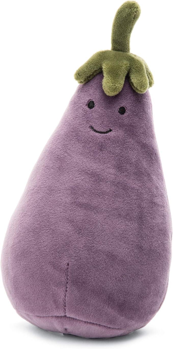 Jellycat Vivacious Vegetables Egg Plant Food Plush, 7 inches