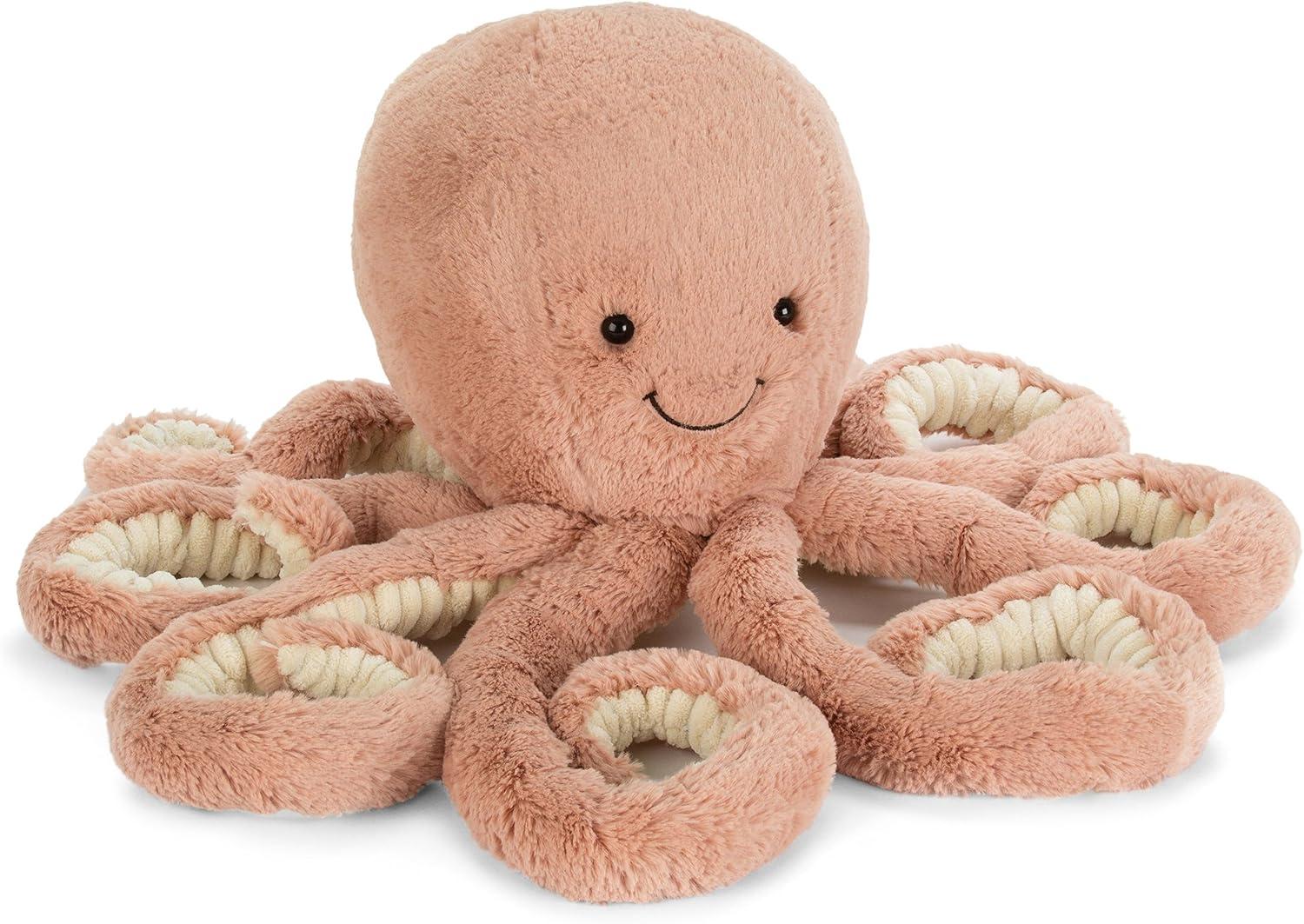 Jellycat Odell Octopus Stuffed Animal, Little 10.5 inches - Ocean and Sea Plush Toy - Classic Children's Gift image
