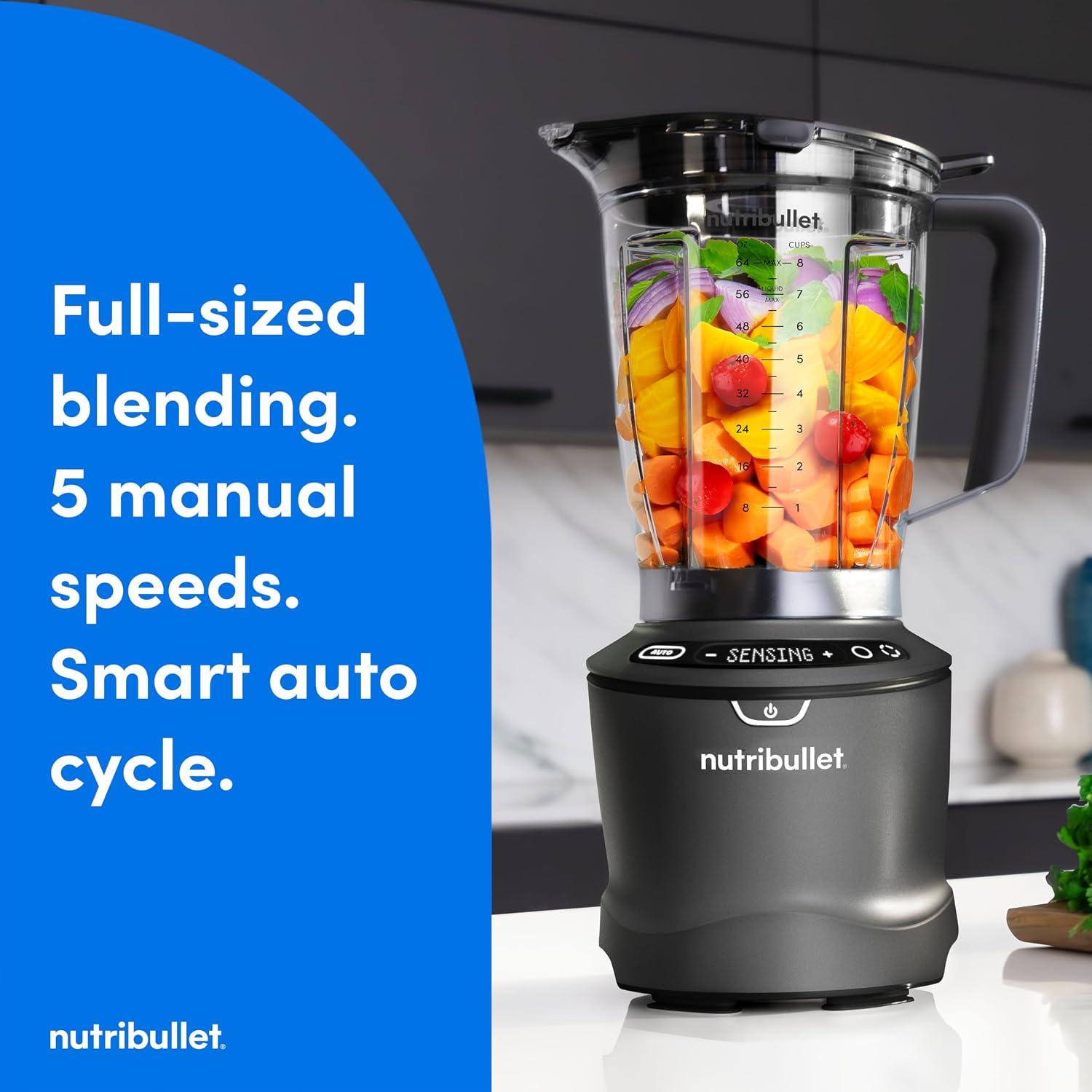 nutribullet SmartSense 5-speed, full-size blender, 1400 Watt- Gunmetal Gray image