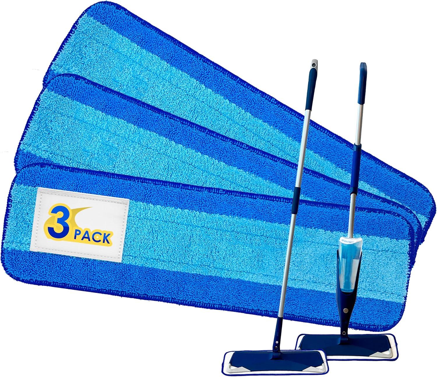 Mop Pads for Bona - Microfiber Reusable Mop Floor Pad Replacement for Bona Hardwood Floor Cleaner (3 Pack) image