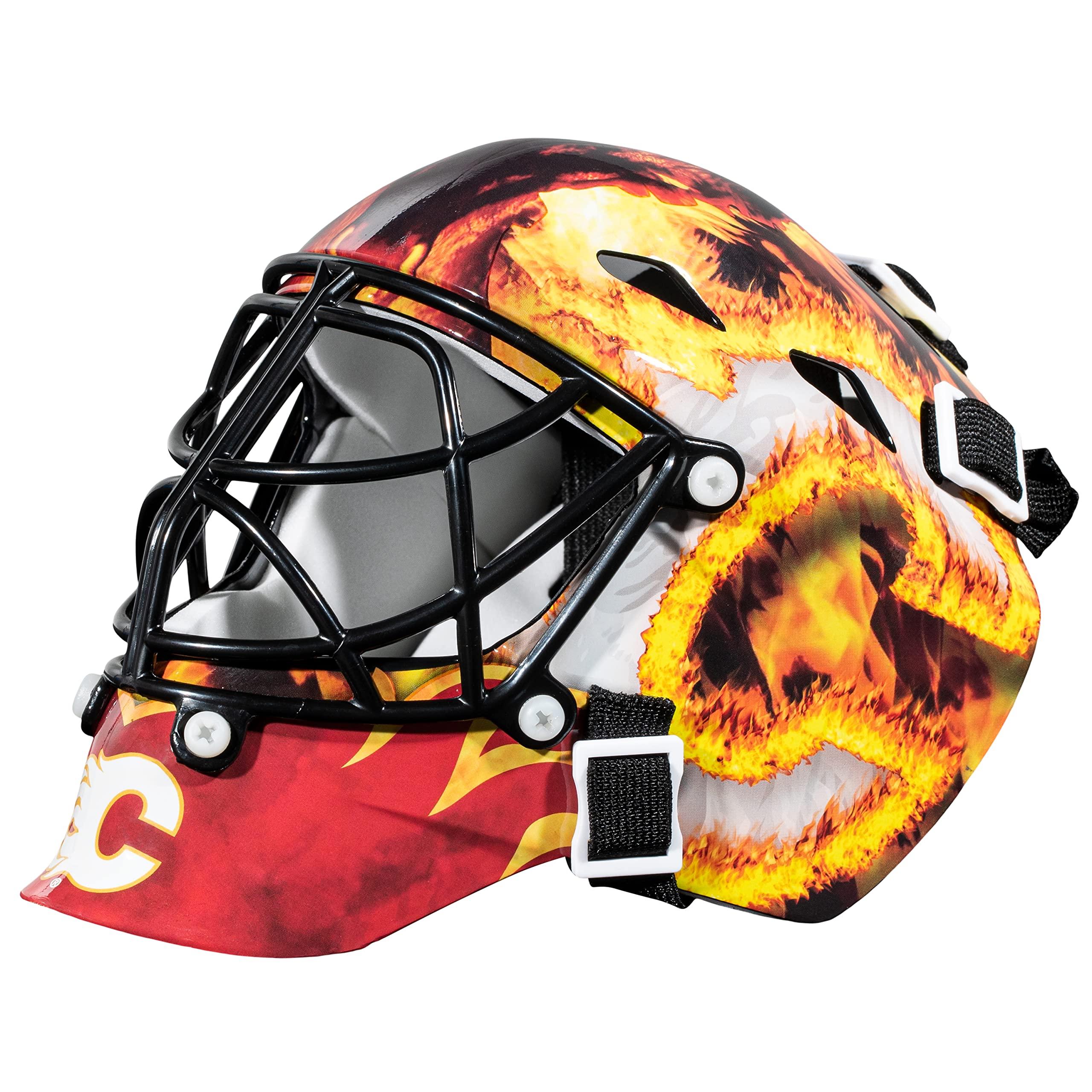 Franklin Sports NHL Team Logo Mini Hockey Goalie Mask with Case - Collectible Goalie Mask with Official NHL Logos and Colors (B0017OZVY8) image