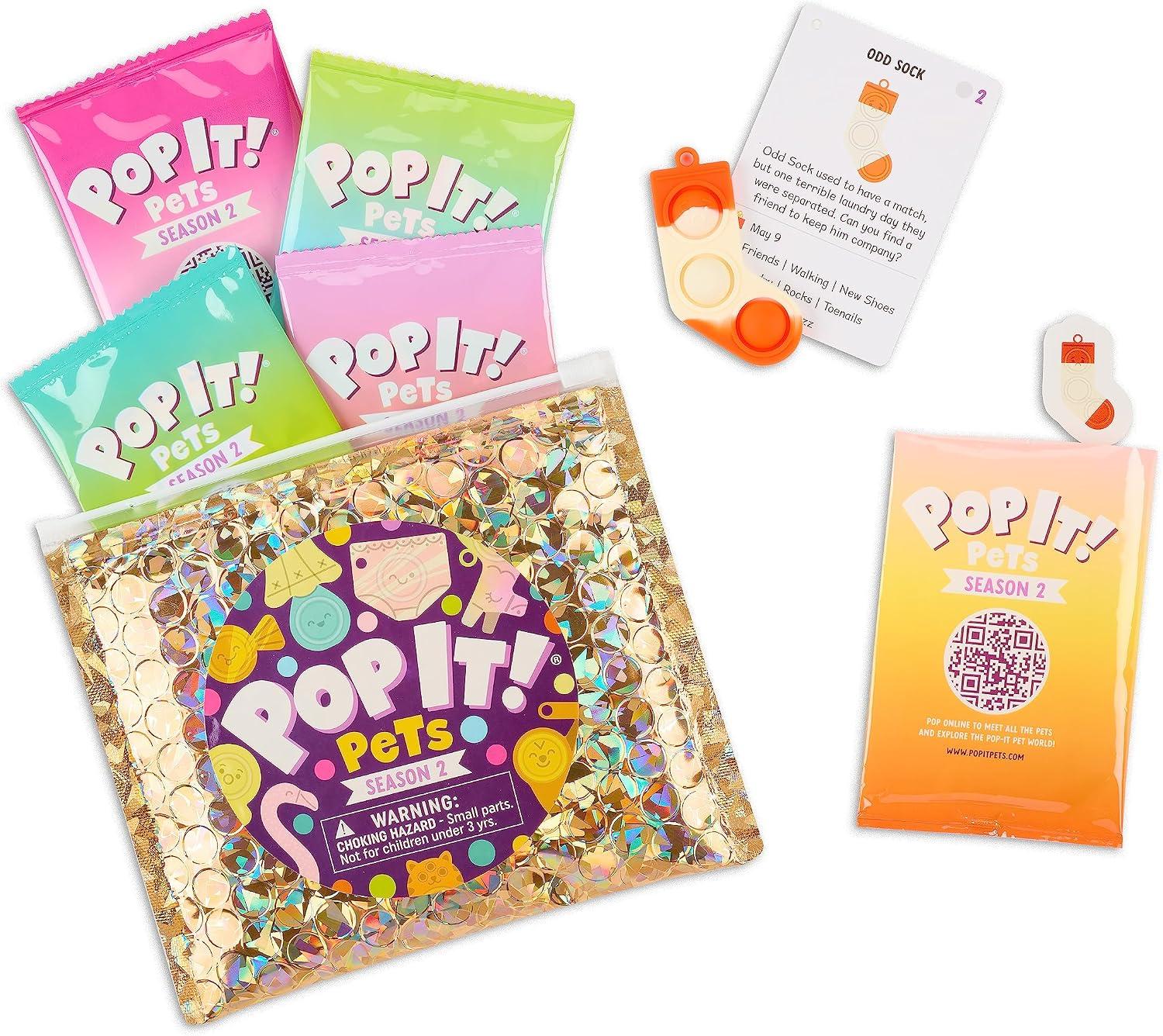 Buffalo Games Pop It Pets - Season 2 - The Ultimate Sensory Fidget Toy - Popping Bubbles and Adorable Characters - Collector map with Cards and Stickers from Buffalo Games
