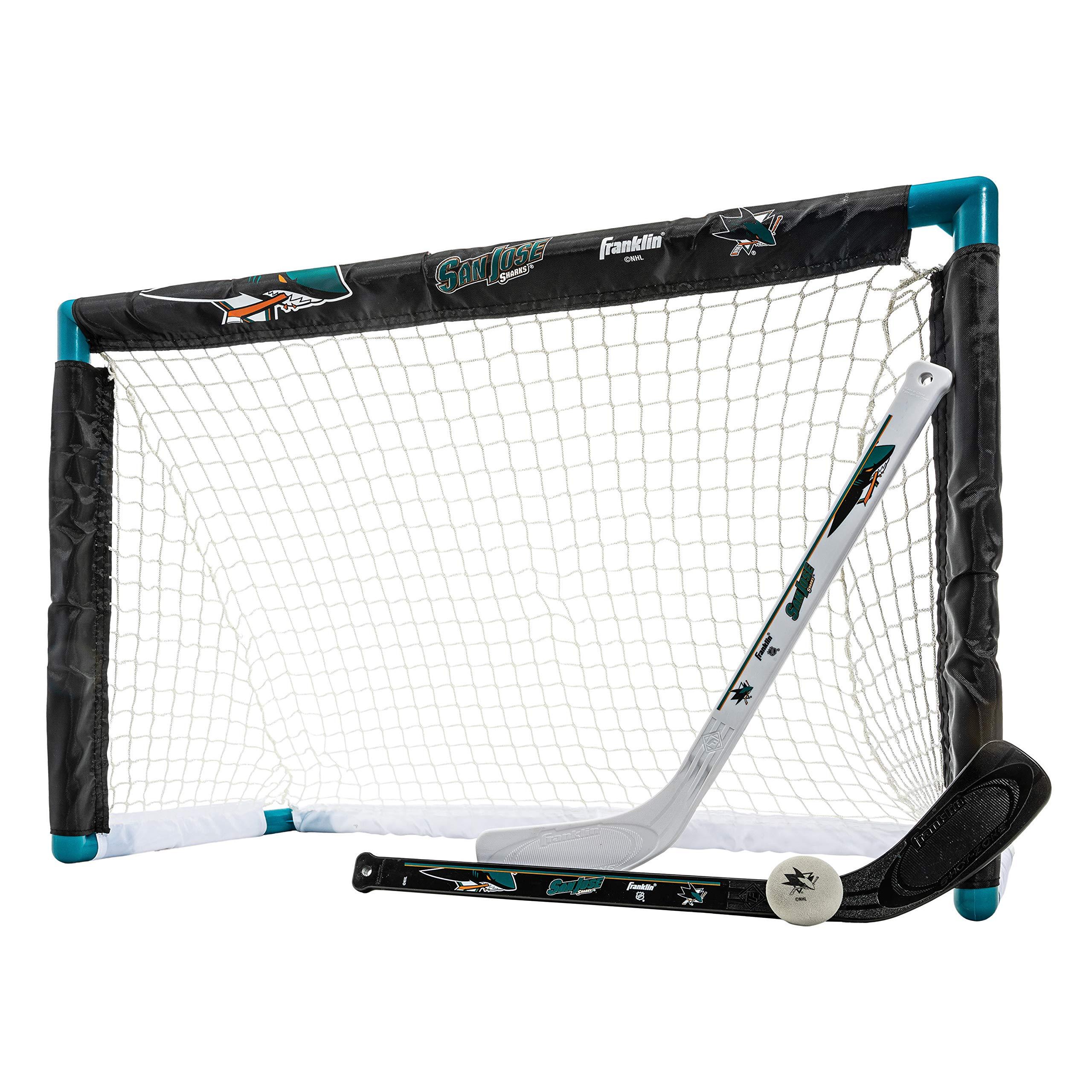 Franklin Sports NHL Mini Hockey Set - Kids Indoor Knee Hockey Goal, Ball, + 2 Stick Combo - Youth Team Indoor Toy Set - Official - Ages 3+ (B00BE904VG) image