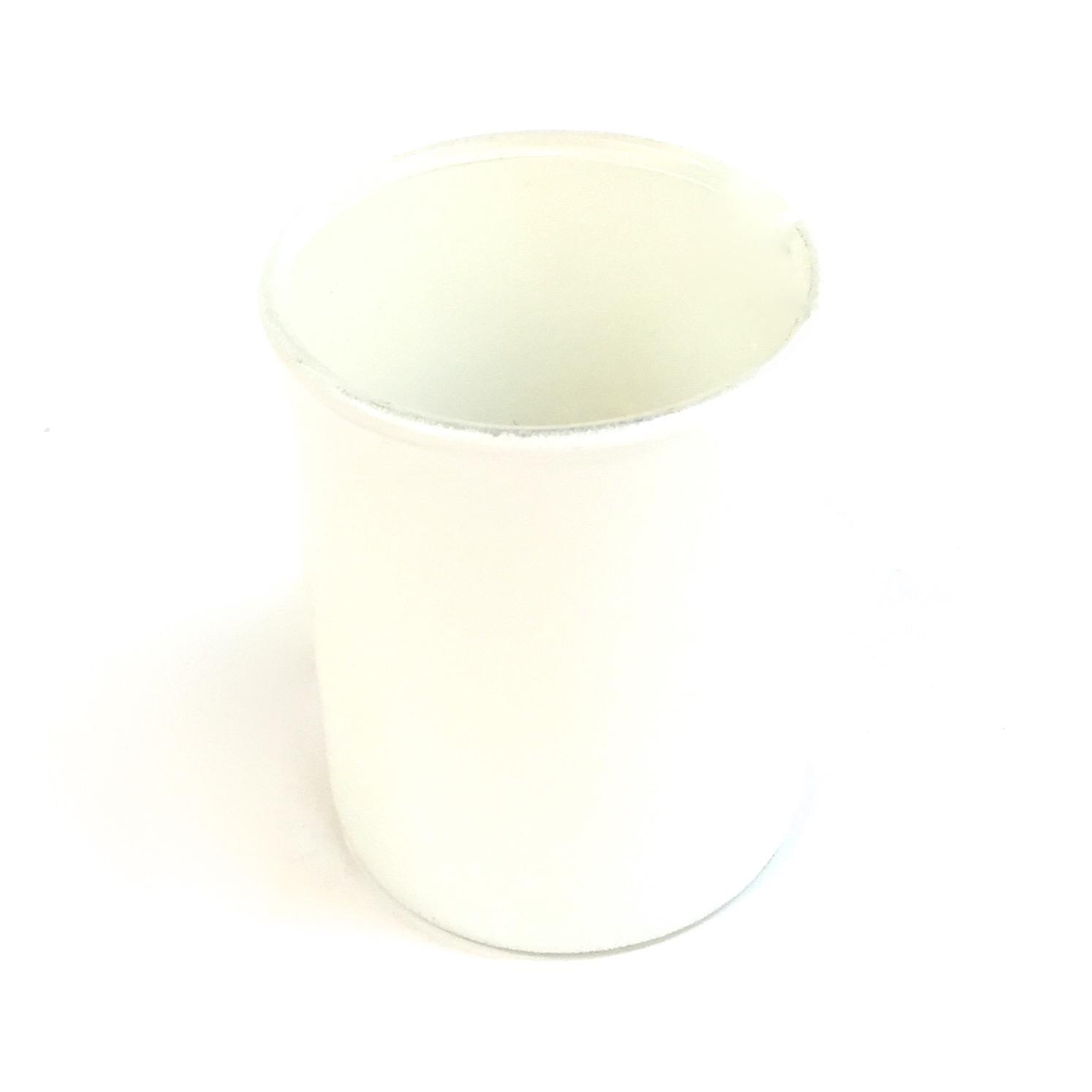 Large White Glass Votive