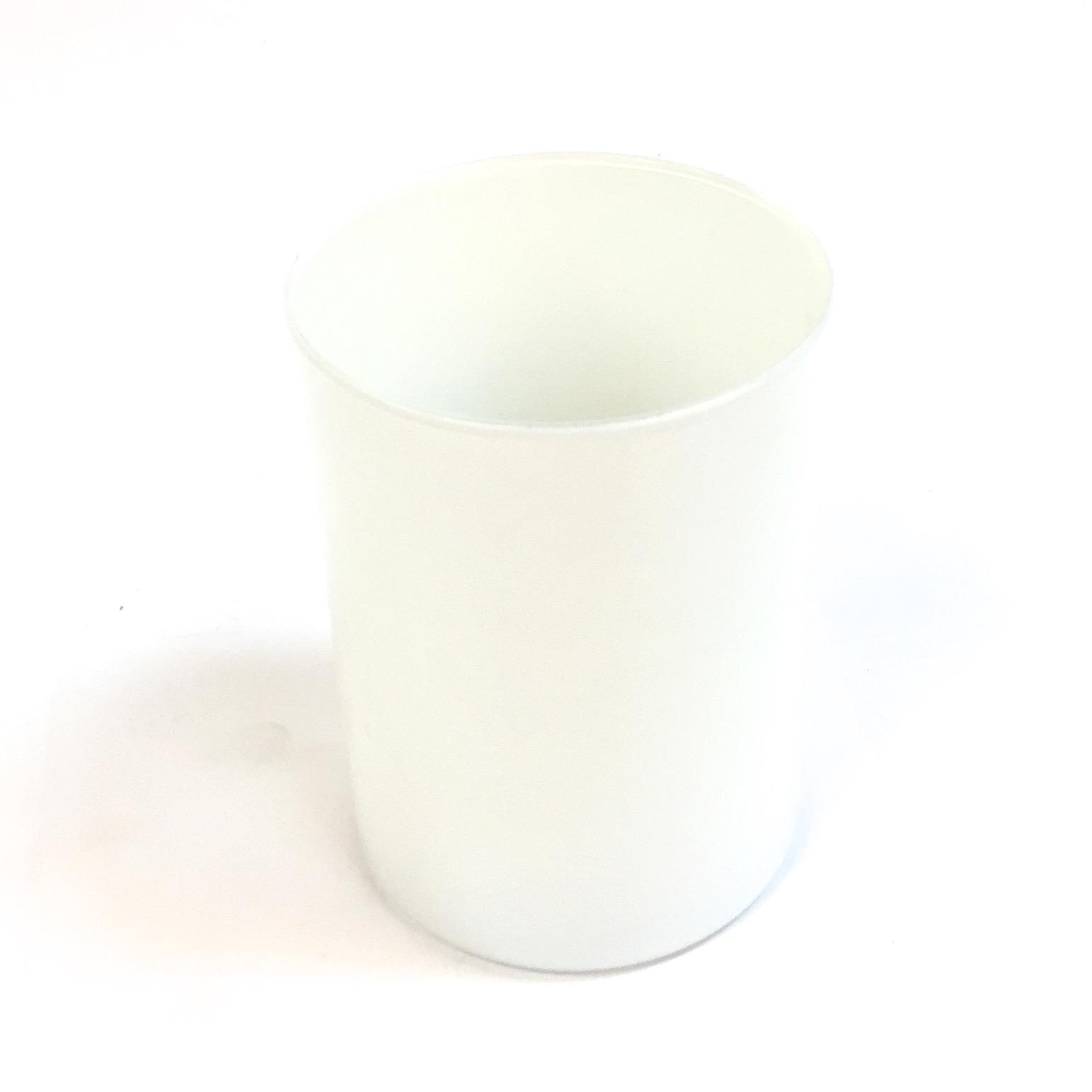 Small White Glass Votive