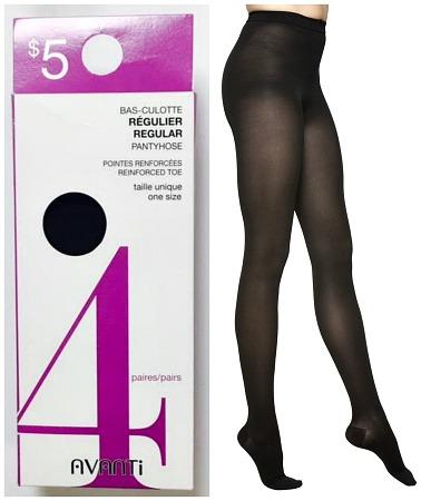 #6-96964 Avanti Pantyhose (Black) - $.30 per pack of 4 (20 Packs) image