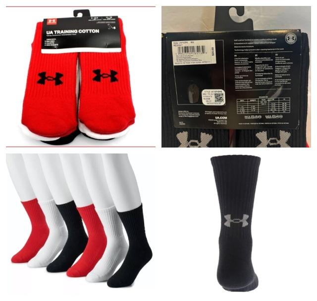 #9-UA-6 Famous Maker Crew Socks - $6.00 per pack of 6 pair (12 Packs) image