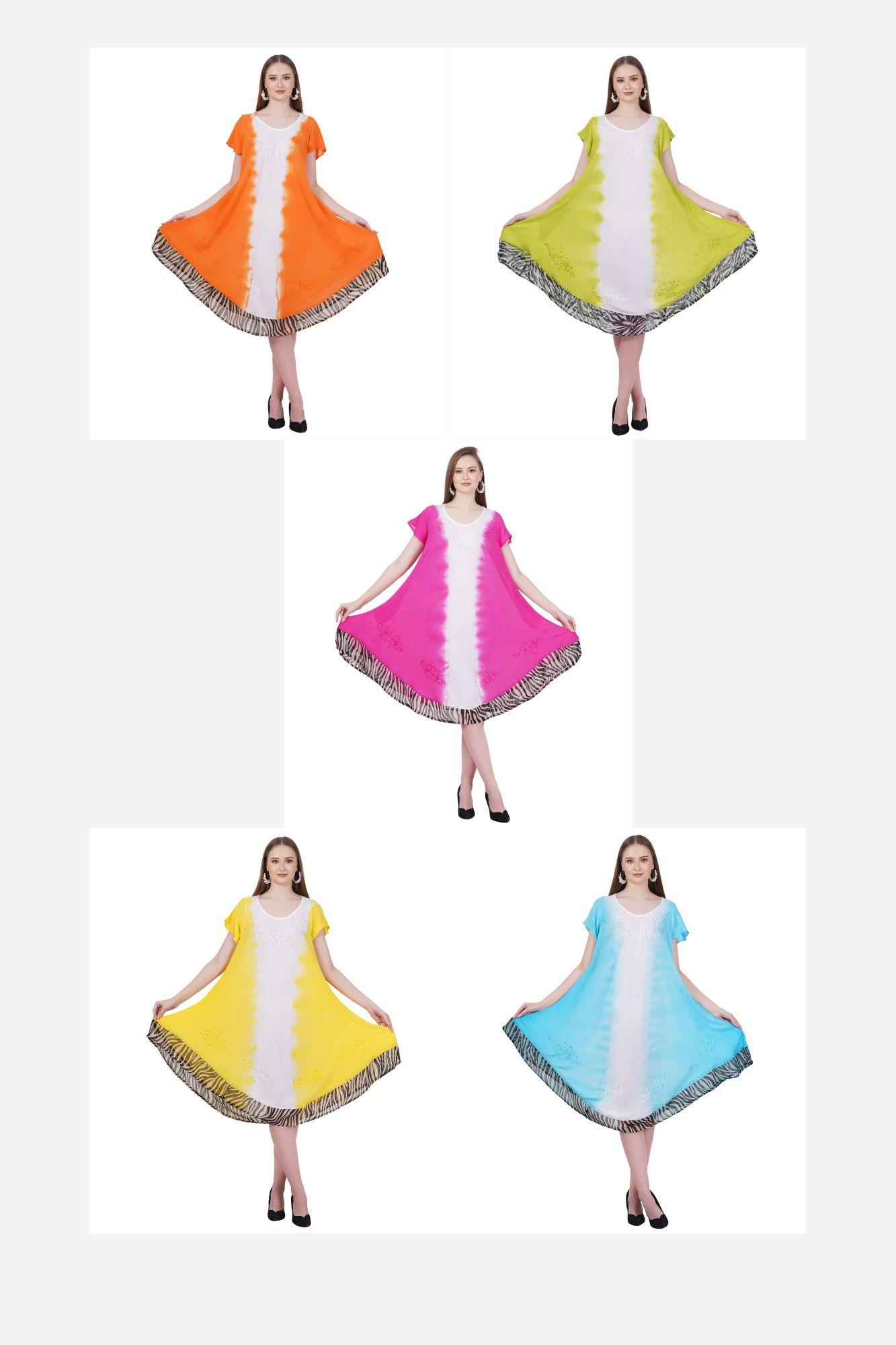 #575-23 Tie Dye Umbrella Sundress - One Size - $5.90 each (6 Pieces) image