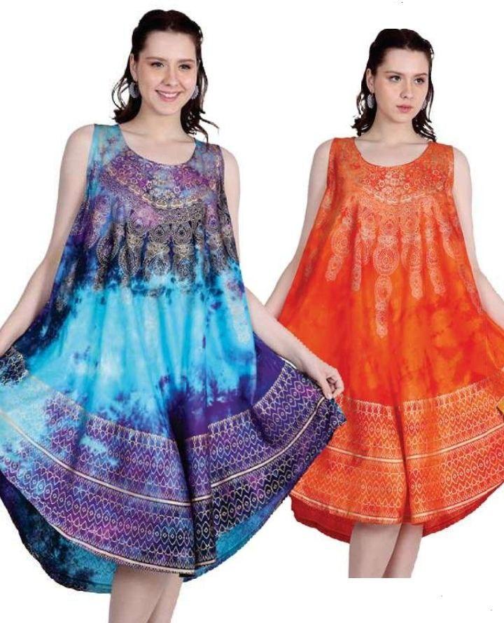 #575-26 Tie Dye Umbrella Sundress - One Size - $5.90 each (6 Pieces) image