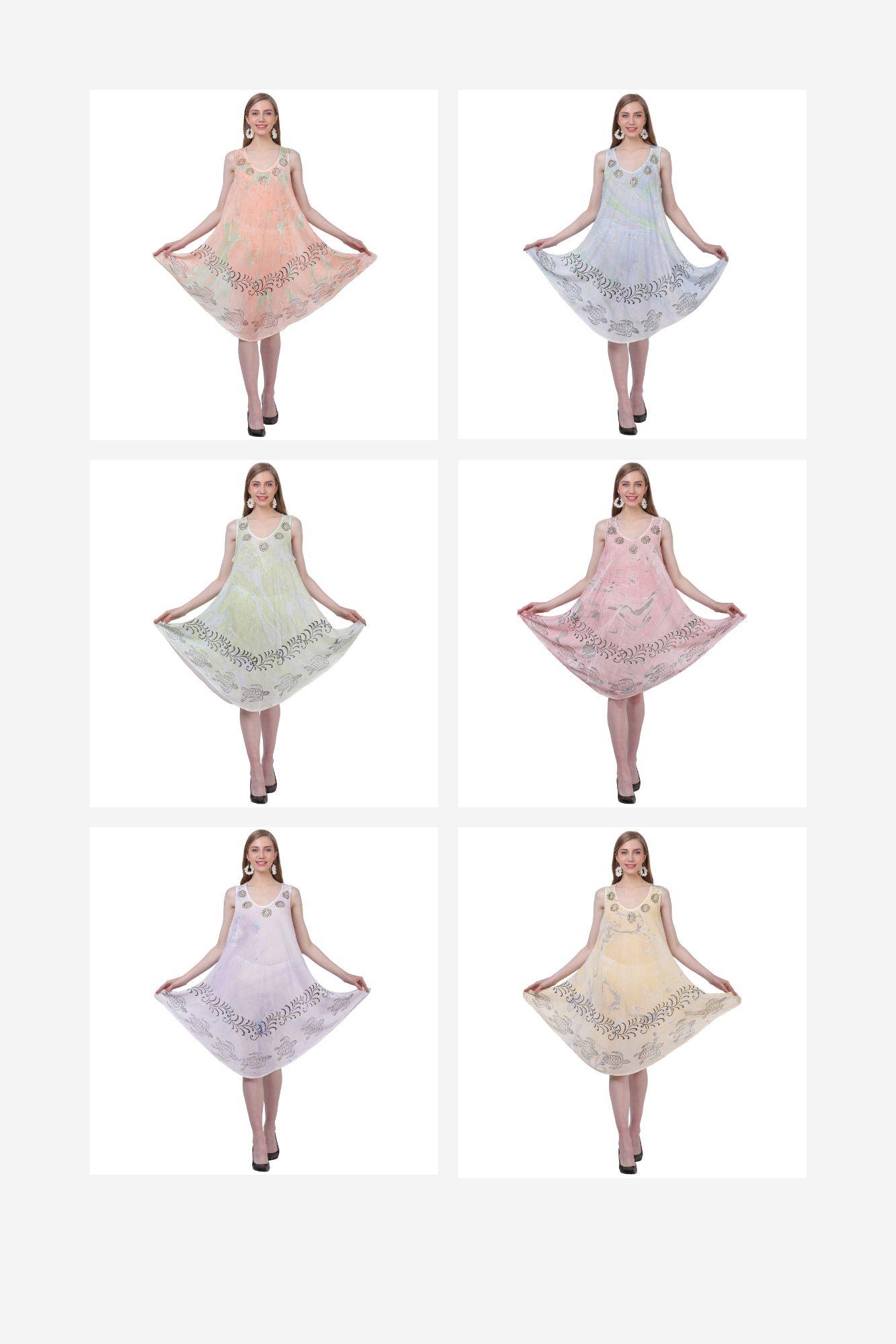 #575-3325 Tie Dye Umbrella Sundress - One Size - $5.90 each (6 Pieces) image