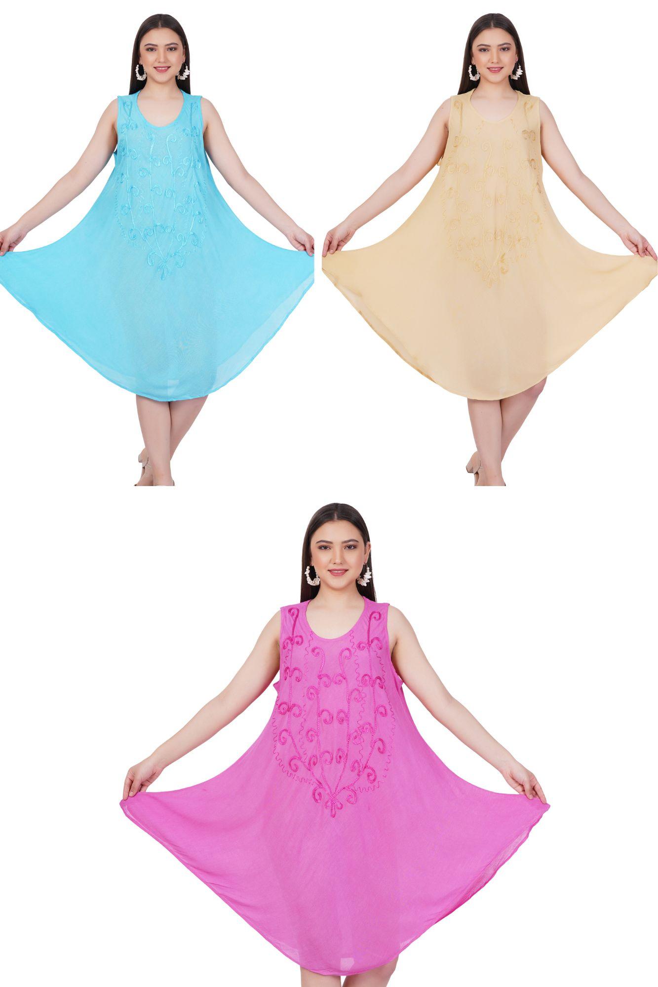 #575-515 Tie Dye Umbrella Sundress - One Size - $5.90 each (6 Pieces) image