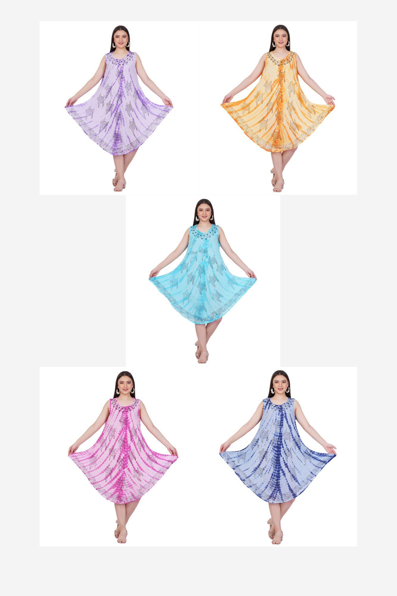 #575-7825 Tie Dye Umbrella Sundress - One Size - $5.90 each (6 Pieces) image