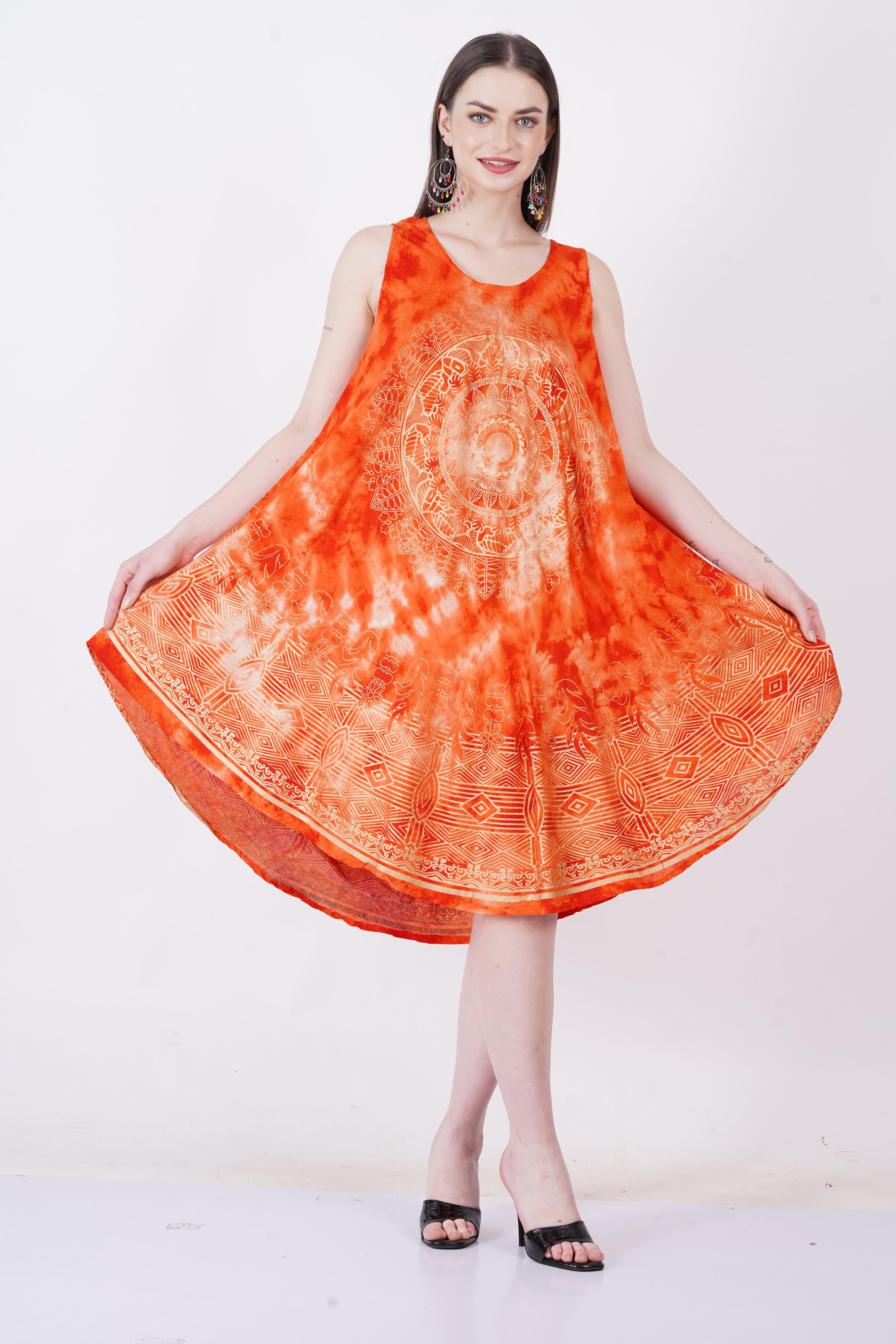 #575-27 Tie Dye Umbrella Sundress - One Size - $5.90 each (6 Pieces) image