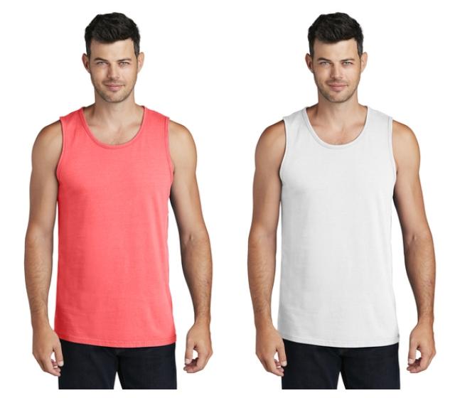 #564-PC Garment Dyed Men's Tanks Tops - $1.50 each (30 Pieces) image