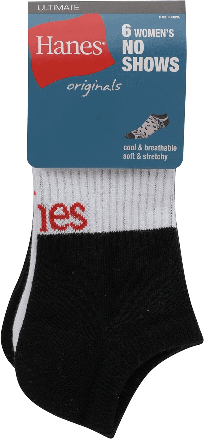 #6-H-1429 Women's 'Hanes' No Show Socks - $2.40 Per 6 Pair Pack (18 Packs) image