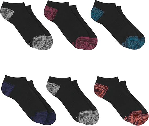 #6-H-4191 Women's 'Hanes' No Show Socks - $2.40 Per 6 Pair Pack (18 Packs) image
