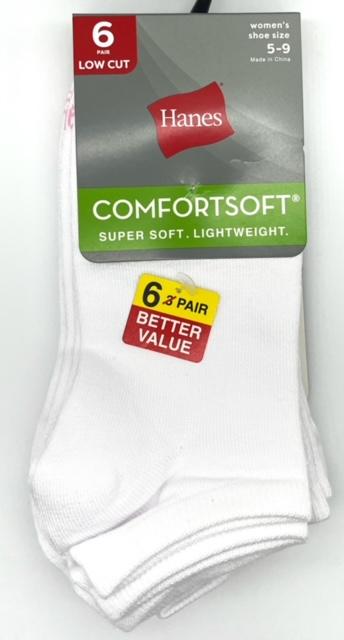 #6-H-3443 Women's 'Hanes' Low Cut Socks - $2.00 Per 6 Pair Pack (10 Packs) image
