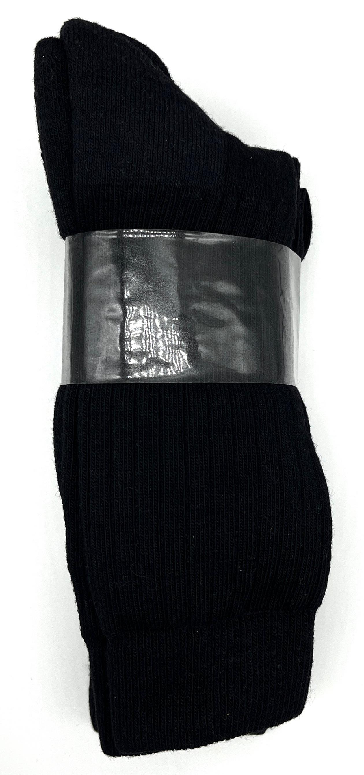 #6-RW-3613 Women's Famous Maker Black Crew Socks - $2.25 Per 3 Pair Pack (16 Packs) image