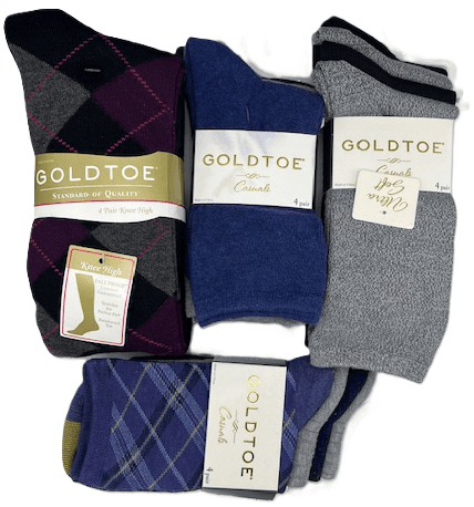 #6-GT-ASST-4 Women's 'Famous Maker' Assorted Socks - $2.00 Per 4 Pair Pack (16 Packs) image