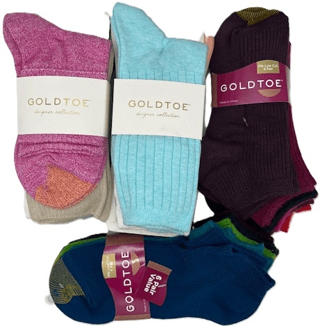 #6-GT-ASST-6 Women's 'Famous Maker' Assorted Socks - $3.00 Per 6 Pair Pack (12 Packs) image