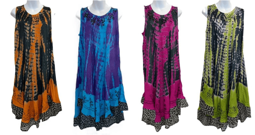 #575-2667 Tie Dye Umbrella Sundress - O/S - $6.00 each (6 Pieces) image