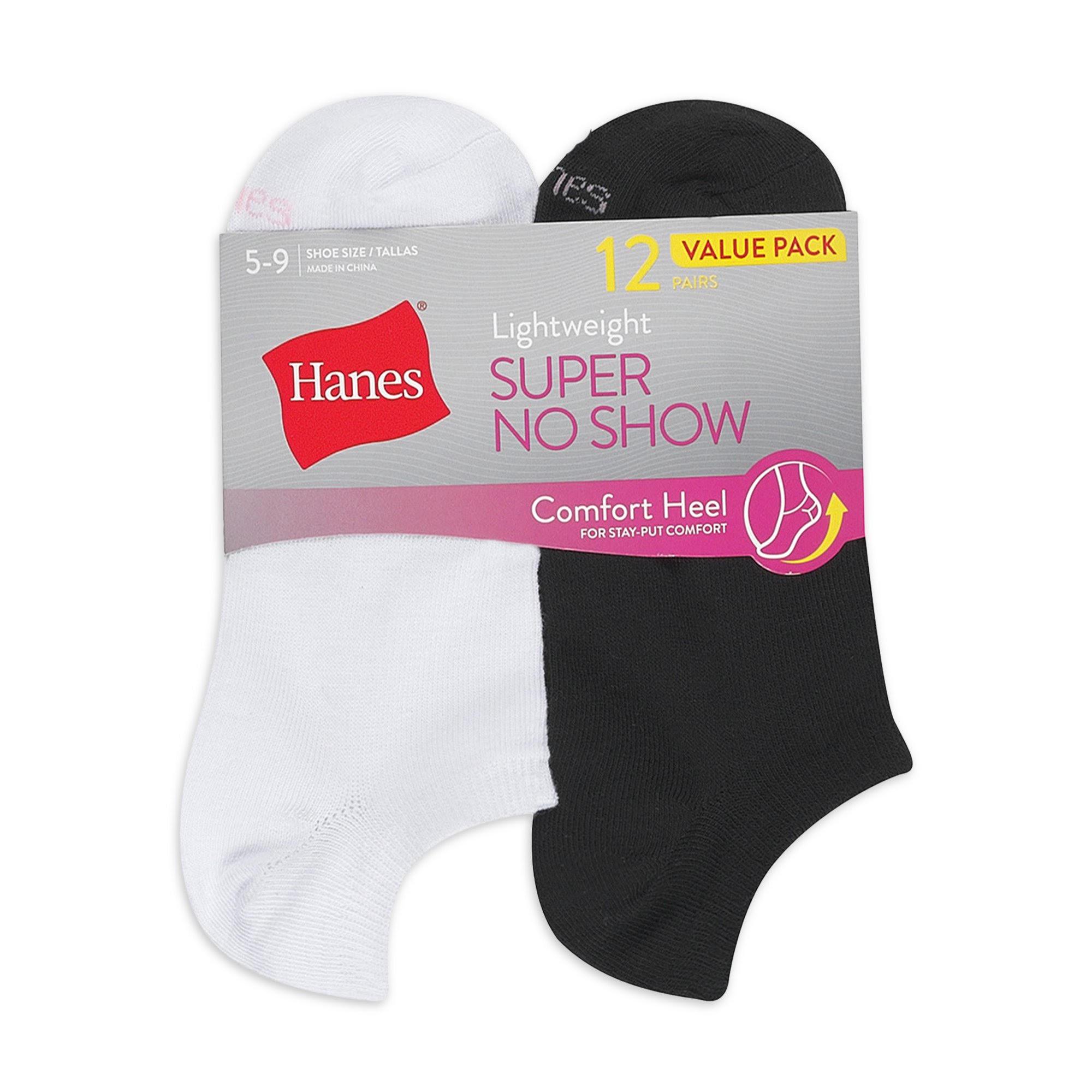 #6-H-04085 Women's 'Hanes' Super No Show Socks - $4.90 Per 12 Pair Pack (12 Packs) image
