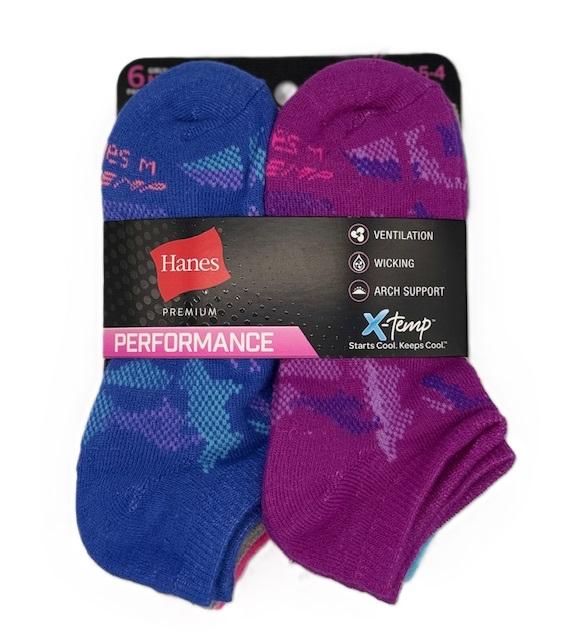 #4-H-2088 'Hanes' Girls No Show Socks 6 Pair Pack - $2.40 per pack (10 Packs) image