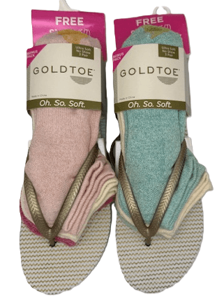#6-GT-1980 Women's 'Famous Maker' No Show Socks W/ Flipflops - $1.50 Per 3 Pair Pack (25 Packs) image