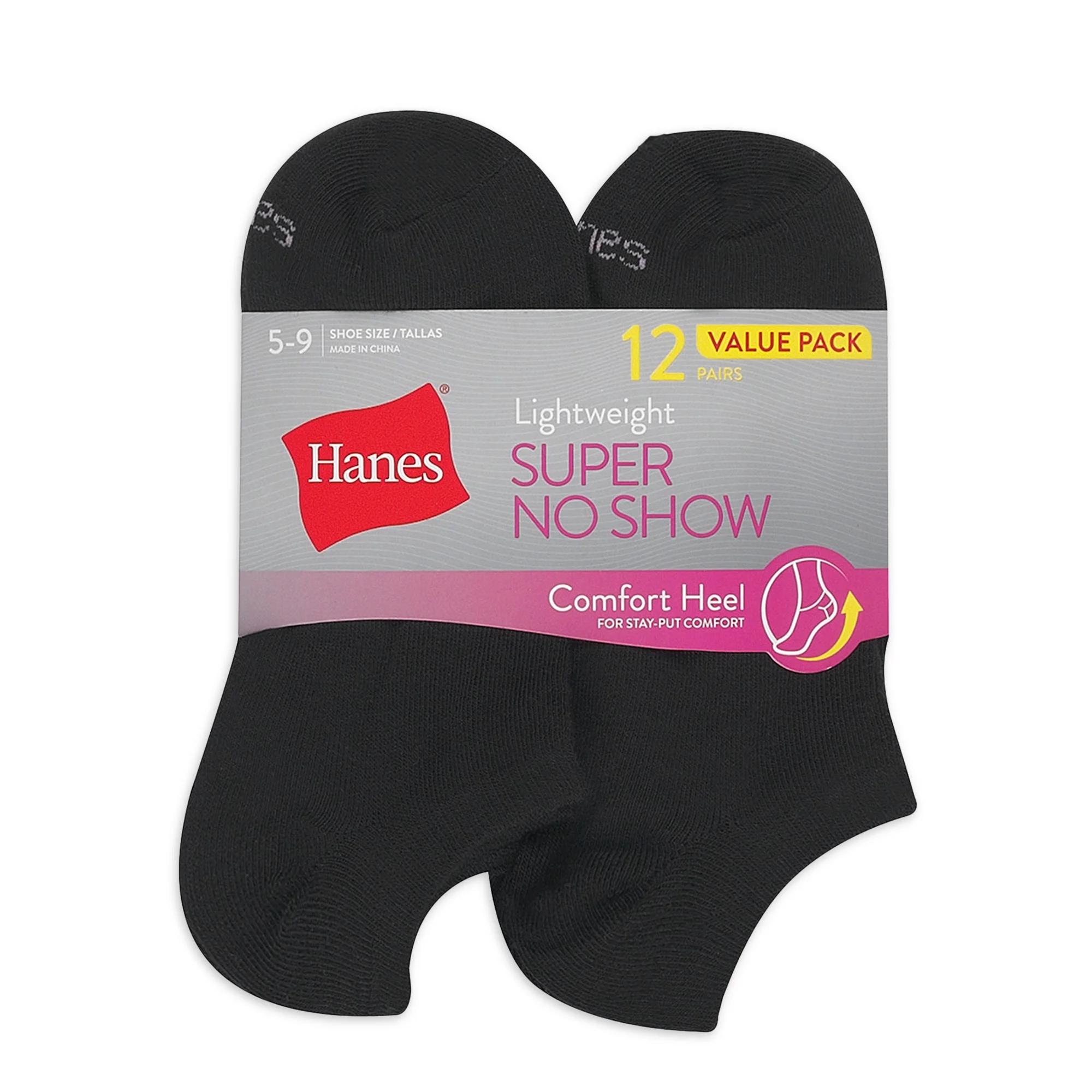 #6-H-2858 Women's 'Hanes' Super No Show Socks - $4.00 Per 12 Pair Pack (6 Packs) image